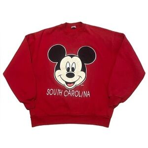 Velva Sheen vintage red Mickey Mouse South Carolina sweatshirt Made in the USA